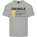 Druncle Uncle Funny Beer Alcohol Day Mens Cotton T-Shirt Tee Top Sports Grey