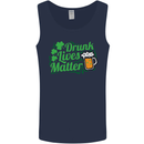Drunk Lives Matter St. Patrick's Day Mens Vest Tank Top Navy Blue