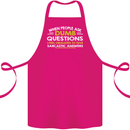 Dumb Question Sarcastic Answer Funny Slogan Cotton Apron 100% Organic Pink
