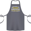 Dumb Question Sarcastic Answer Funny Slogan Cotton Apron 100% Organic Steel