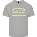 Dumb Question Sarcastic Answer Funny Slogan Mens Cotton T-Shirt Tee Top Sports Grey