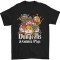 Dungeons and Guinea Pig Role Playing Game Mens T-Shirt Cotton Gildan Black