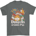 Dungeons and Guinea Pig Role Playing Game Mens T-Shirt Cotton Gildan Charcoal