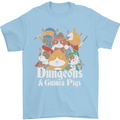 Dungeons and Guinea Pig Role Playing Game Mens T-Shirt Cotton Gildan Light Blue