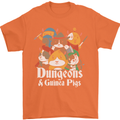 Dungeons and Guinea Pig Role Playing Game Mens T-Shirt Cotton Gildan Orange