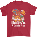 Dungeons and Guinea Pig Role Playing Game Mens T-Shirt Cotton Gildan Red