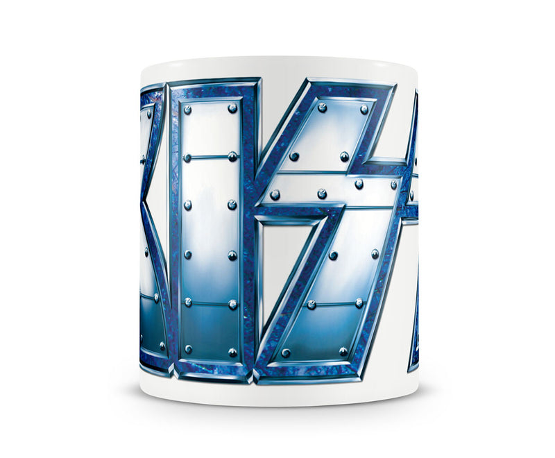 KISS metal logo rock band white coffee mug cup