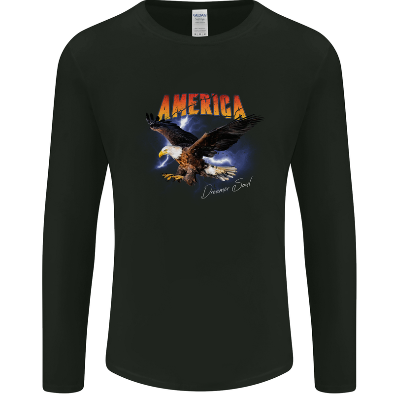 Eagle America Dreamer Soul Mens Long Sleeve T-Shirt Black