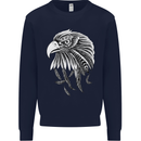 Eagle Bird of Prey Ornithology Kids Sweatshirt Jumper Navy Blue