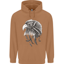 Eagle Bird of Prey Ornithology Mens 80% Cotton Hoodie Caramel Latte