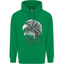 Eagle Bird of Prey Ornithology Mens 80% Cotton Hoodie Irish Green