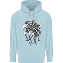 Eagle Bird of Prey Ornithology Mens 80% Cotton Hoodie Light Blue