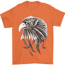 Eagle Bird of Prey Ornithology Mens T-Shirt Cotton Gildan Orange