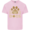 Easily Distracted By Dogs Funny ADHD Mens Cotton T-Shirt Tee Top Light Pink
