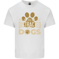 Easily Distracted By Dogs Funny ADHD Mens Cotton T-Shirt Tee Top White