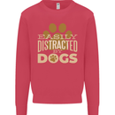 Easily Distracted By Dogs Funny ADHD Mens Sweatshirt Jumper Heliconia