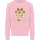 Easily Distracted By Dogs Funny ADHD Mens Sweatshirt Jumper Light Pink