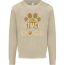 Easily Distracted By Dogs Funny ADHD Mens Sweatshirt Jumper Sand