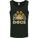 Easily Distracted By Dogs Funny ADHD Mens Vest Tank Top Black