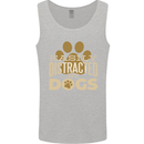 Easily Distracted By Dogs Funny ADHD Mens Vest Tank Top Sports Grey