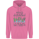 Easily Distracted by Plants Botanist Funny Mens 80% Cotton Hoodie Azelea