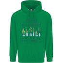 Easily Distracted by Plants Botanist Funny Mens 80% Cotton Hoodie Irish Green