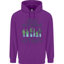 Easily Distracted by Plants Botanist Funny Mens 80% Cotton Hoodie Purple