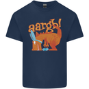 Easter Egg T-Rex as a Bunny Dinosaur Funny Kids T-Shirt Childrens Navy Blue