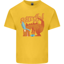 Easter Egg T-Rex as a Bunny Dinosaur Funny Kids T-Shirt Childrens Yellow