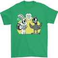 Easter Funny Chicken Eggs & Rabbit Mens T-Shirt 100% Cotton Irish Green