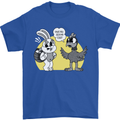 Easter Funny Chicken Eggs & Rabbit Mens T-Shirt 100% Cotton Royal Blue