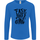 Easy Rider Motorcycle Motorbike Biker Mens Long Sleeve T-Shirt Royal Blue