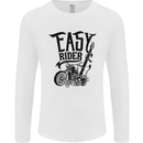 Easy Rider Motorcycle Motorbike Biker Mens Long Sleeve T-Shirt White