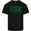 Eat Drink Be Irish St. Patrick's Day Mens Cotton T-Shirt Tee Top Black