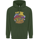 Eat Me Mushroom Fungi Mycology Childrens Kids Hoodie Forest Green