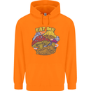 Eat Me Mushroom Fungi Mycology Childrens Kids Hoodie Orange