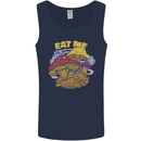 Eat Me Mushroom Fungi Mycology Mens Vest Tank Top Navy Blue