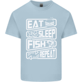 Eat Sleep Fish Funny Fishing Fisherman Kids T-Shirt Childrens Light Blue