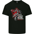Eat Sleep Ride Motocross Dirt Bike MotoX Kids T-Shirt Childrens Black