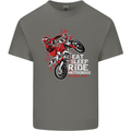 Eat Sleep Ride Motocross Dirt Bike MotoX Kids T-Shirt Childrens Charcoal