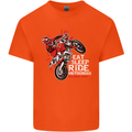 Eat Sleep Ride Motocross Dirt Bike MotoX Kids T-Shirt Childrens Orange