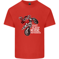 Eat Sleep Ride Motocross Dirt Bike MotoX Kids T-Shirt Childrens Red