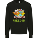 Education Is Freedom Teaching Teacher Mens Sweatshirt Jumper Black