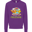 Education Is Freedom Teaching Teacher Mens Sweatshirt Jumper Purple