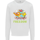 Education Is Freedom Teaching Teacher Mens Sweatshirt Jumper White