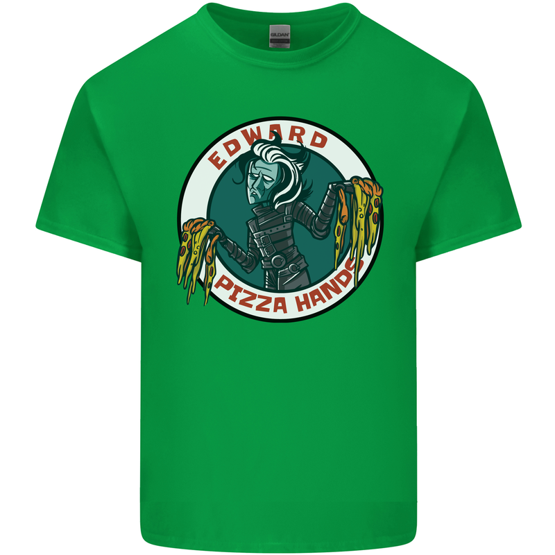 Edward Pizza Hands Funny Food Chef Parody Mens Cotton T-Shirt Tee Top Irish Green