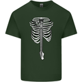 Electric Guitar Ribs Guitarist Acoustic Mens Cotton T-Shirt Tee Top Forest Green