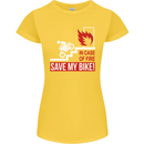 Emergency Motorbike Biker Motorcycle Womens Petite Cut T-Shirt Yellow