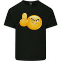 Emoji Middle Finger Flip Funny Offensive Mens Cotton T-Shirt Tee Top Black