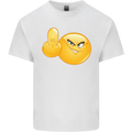 Emoji Middle Finger Flip Funny Offensive Mens Cotton T-Shirt Tee Top White